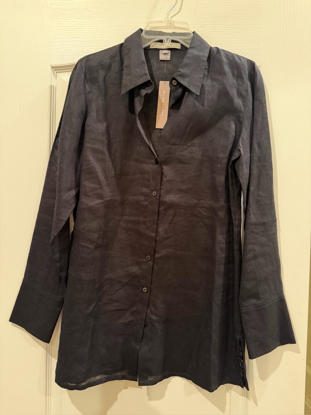 Ellen Tracy Linen Tunic Shirt